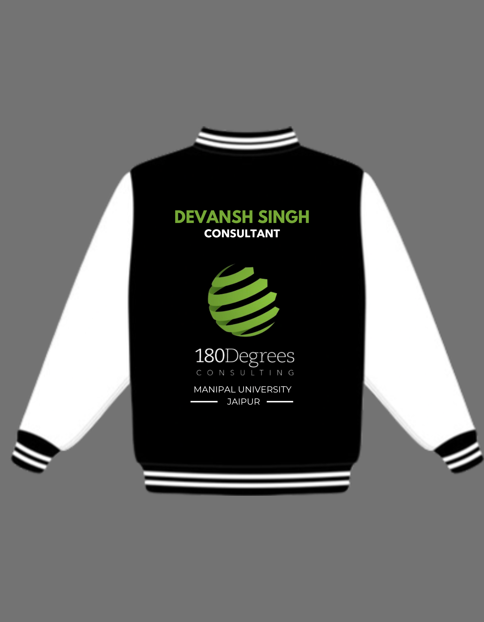 180DC varsity jacket design